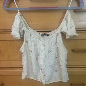 Abercrombie White Off the Shoulder Top